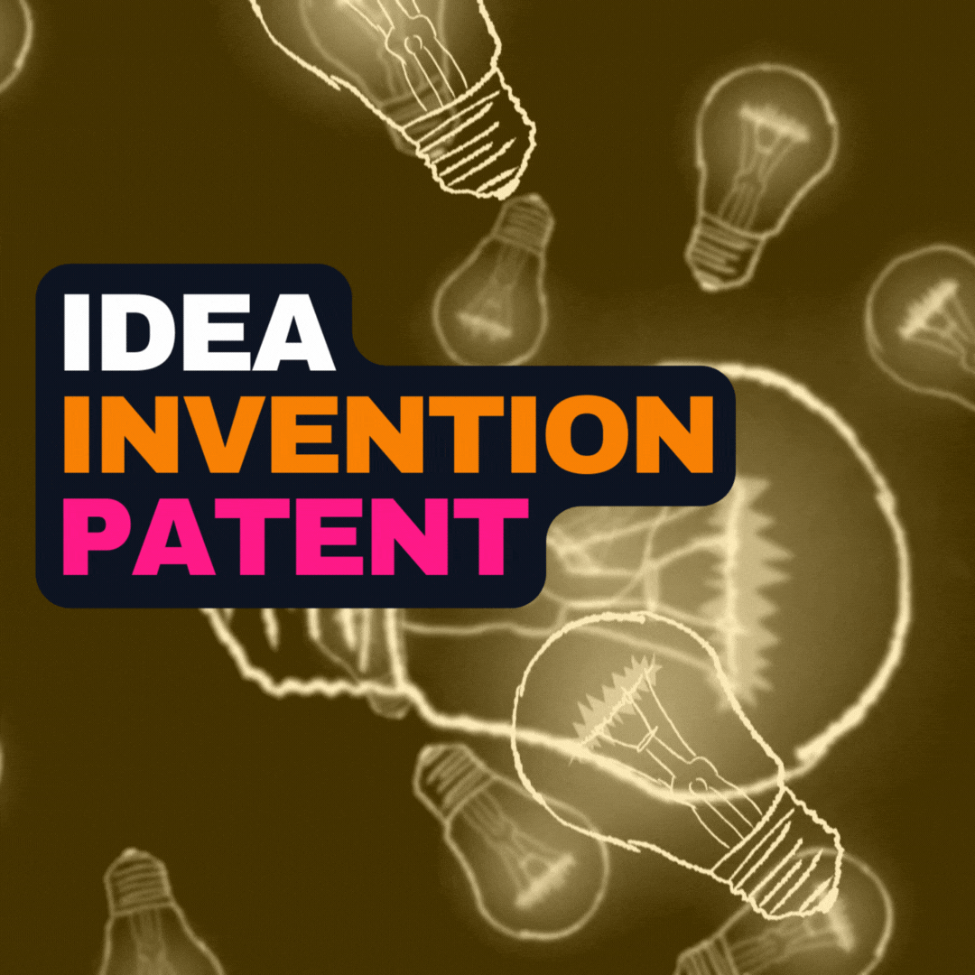 What is a patent? What is an idea? What is an invention? Idea, invention, patent - in front of lightbulb-rain - gif