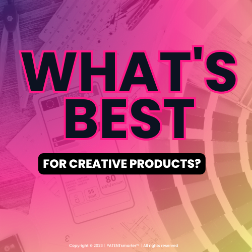 A design workspace with swatches and design tools on a purple, pink, yellow gradient background. In the foreground_what is best for creative products